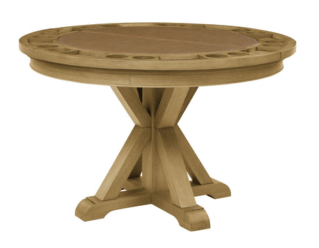 Rylie 6-Piece Game Dining Set, Natural Finish from Steve Silver - Luna Furniture