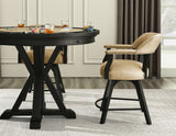 Rylie 6-PIece Counter Game Dining Set, Black Finish from Steve Silver - Luna Furniture