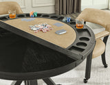 Rylie 6-PIece Counter Game Dining Set, Black Finish from Steve Silver - Luna Furniture