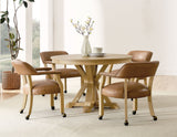 Rylie 6-Piece Game Dining Set, Natural Finish from Steve Silver - Luna Furniture