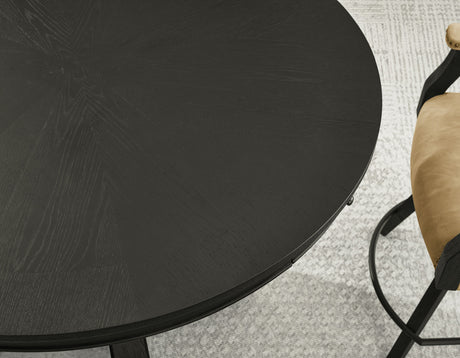 Rylie 6-PIece Counter Game Dining Set, Black Finish from Steve Silver - Luna Furniture