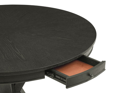 Rylie 6-PIece Counter Game Dining Set, Black Finish from Steve Silver - Luna Furniture