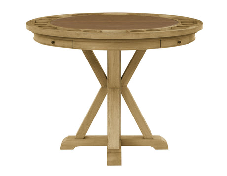 Rylie 6-Piece Counter Game Dining Set, Natural Finish from Steve Silver - Luna Furniture