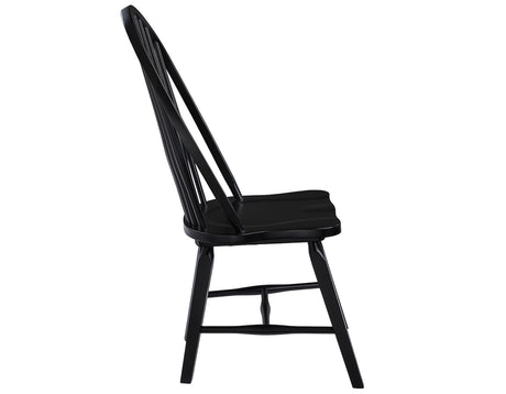 Sommerset Solid Wood Black Modern Windsor Chair, Set of 2 from Steve Silver - Luna Furniture