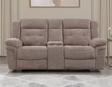 Sydney Brown Manual Recliner Console Loveseat from Steve Silver - Luna Furniture