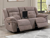 Sydney Brown Manual Recliner Console Loveseat from Steve Silver - Luna Furniture
