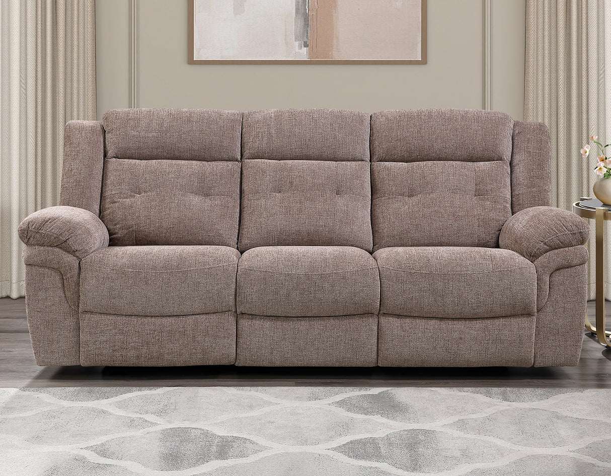 Sydney Brown Manual Recliner Sofa from Steve Silver - Luna Furniture
