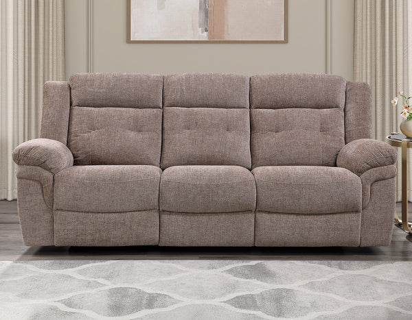 Sydney Brown Manual Recliner Sofa