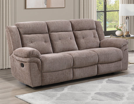 Sydney Brown Manual Recliner Sofa from Steve Silver - Luna Furniture
