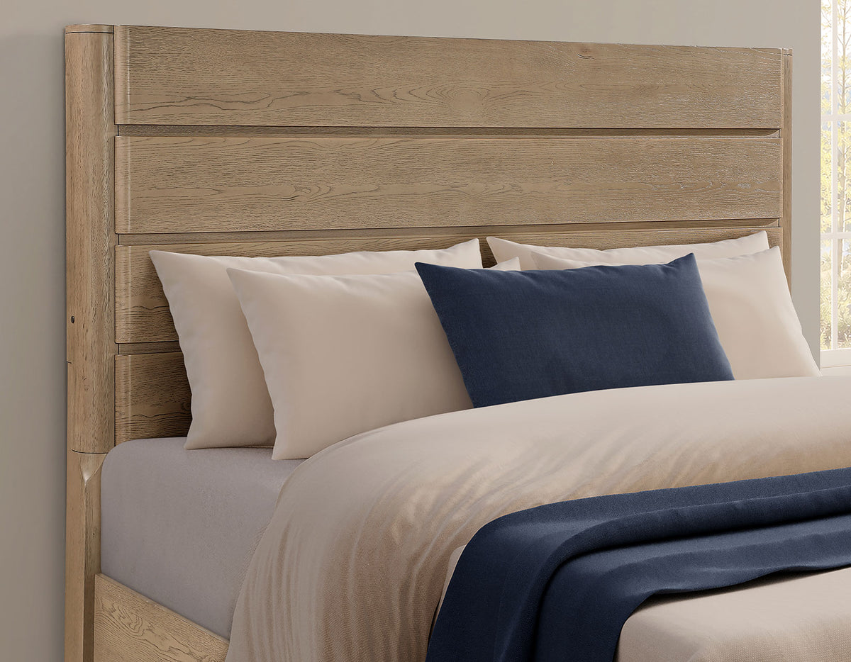 Theo Brown King Panel Bed with LED Strips from Steve Silver - Luna Furniture