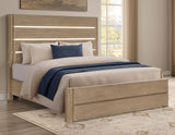 Theo Brown King Panel Bed with LED Strips from Steve Silver - Luna Furniture