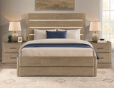 Theo Brown King Panel Bed with LED Strips from Steve Silver - Luna Furniture