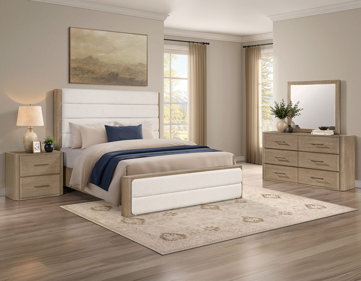 Theo Brown King Upholstered Bed from Steve Silver - Luna Furniture