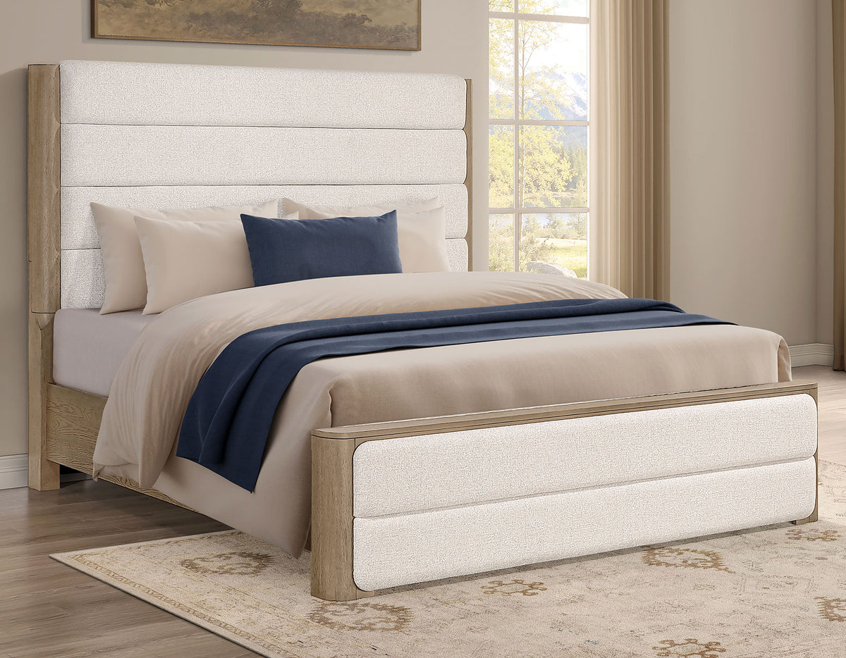 Theo Brown King Upholstered Bed from Steve Silver - Luna Furniture