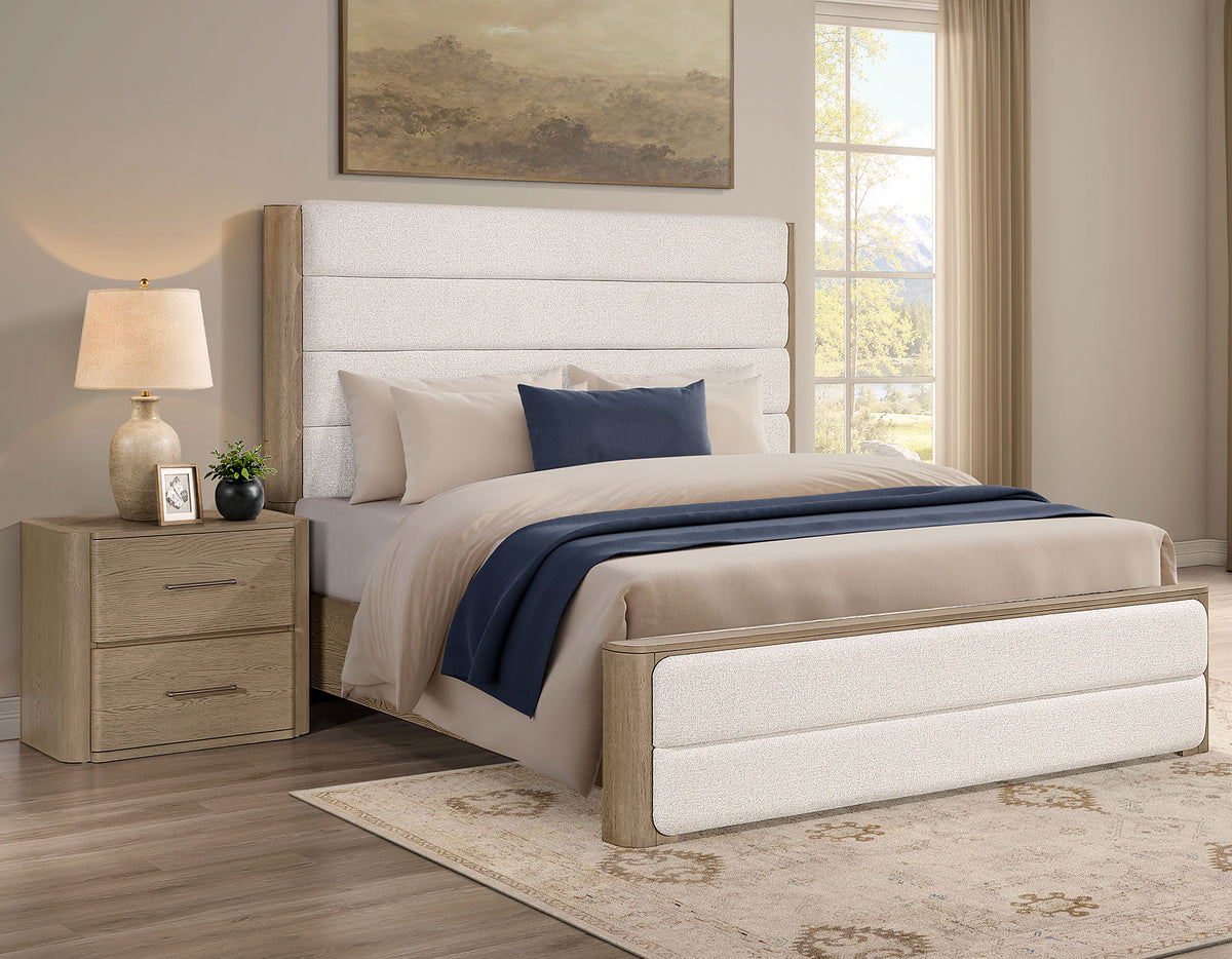 Theo Brown King Upholstered Bed from Steve Silver - Luna Furniture