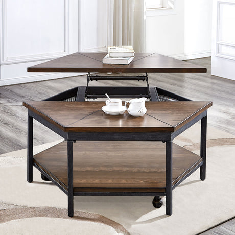 Ultimo Hexagon Lift-Top Cocktail Table w/Casters from Steve Silver - Luna Furniture