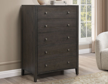 Verona Smoky Espresso/Cream Upholstered Modern Bedroom Set from Steve Silver - Luna Furniture