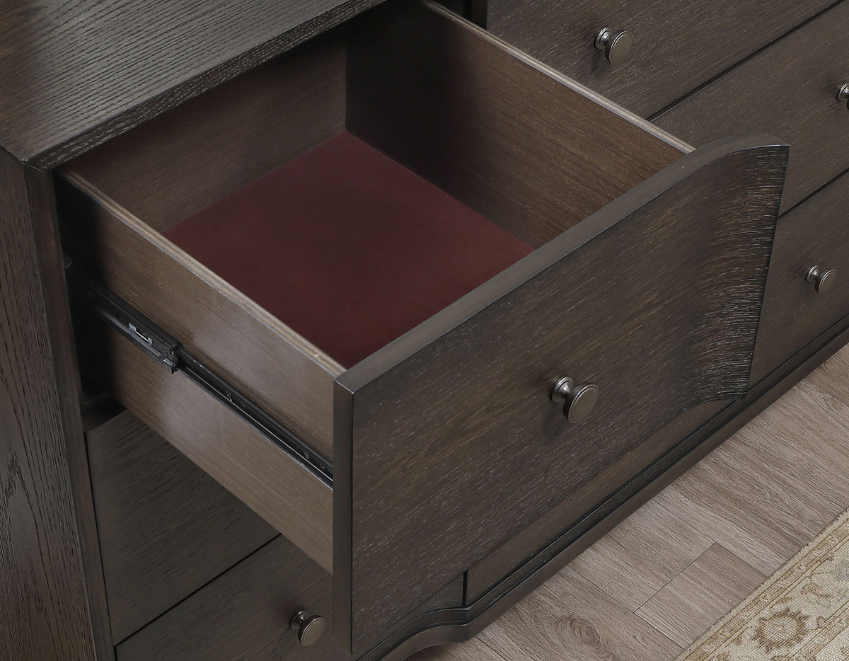 Verona Espresso Modern Breakfront Dresser