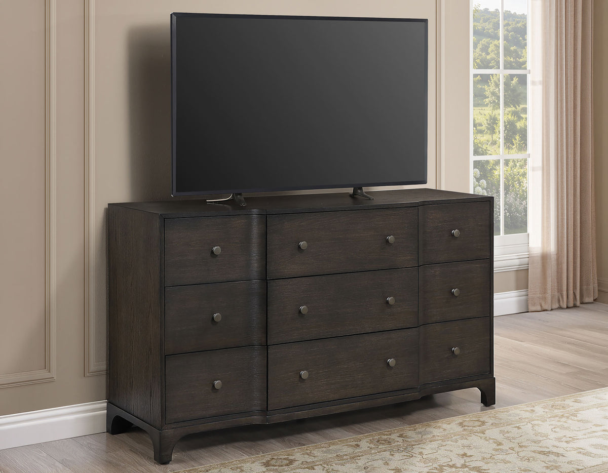 Verona Espresso Modern Breakfront Dresser
