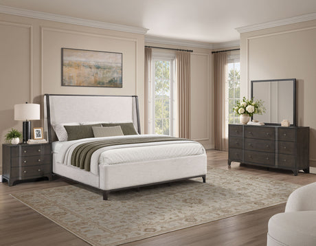 Verona Cream Upholstered Queen Bed from Steve Silver - Luna Furniture