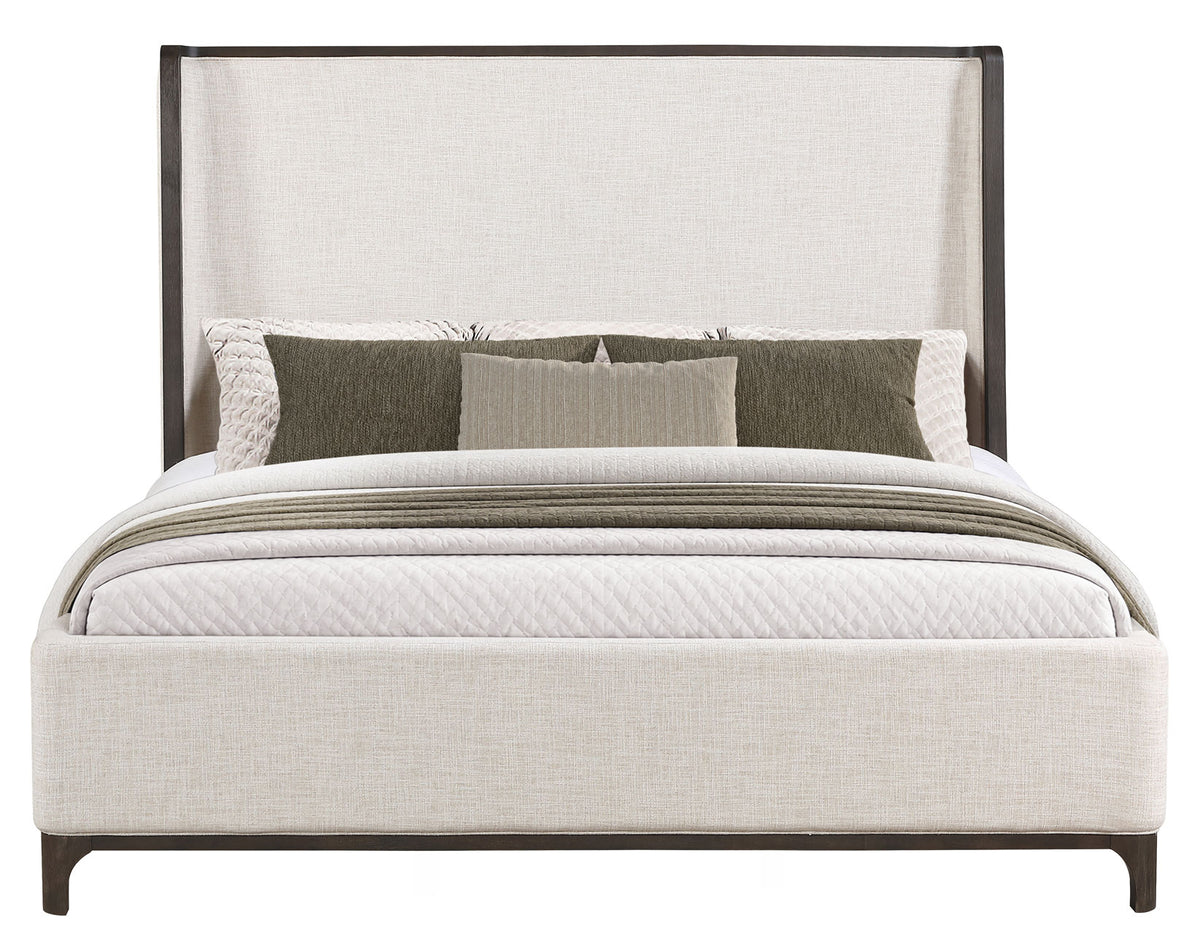 Verona Cream Upholstered King Bed