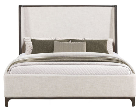 Verona Smoky Espresso/Cream Upholstered Modern Bedroom Set from Steve Silver - Luna Furniture