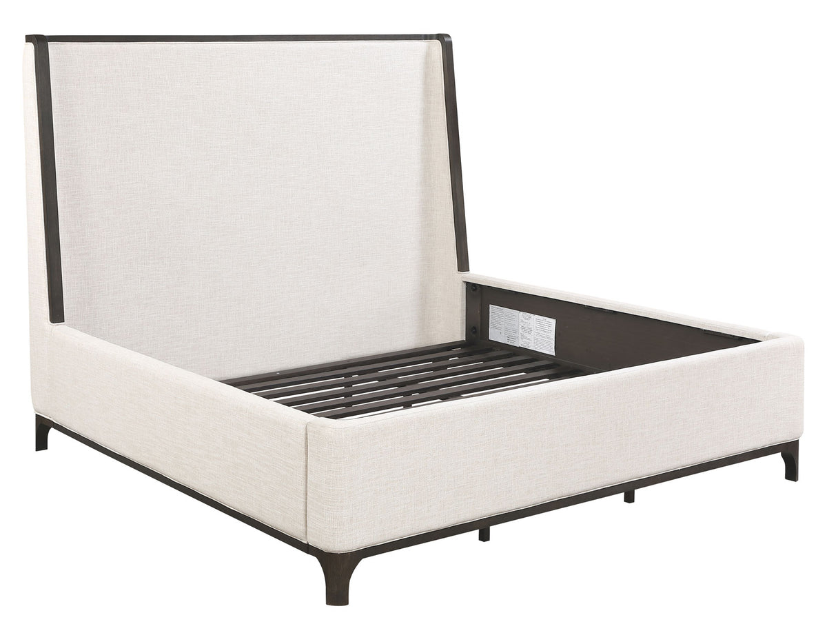 Verona Cream Upholstered King Bed