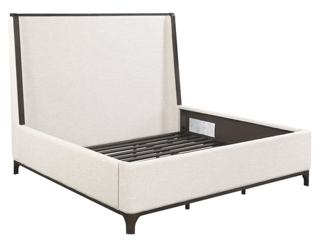 Verona Smoky Espresso/Cream Upholstered Modern Bedroom Set from Steve Silver - Luna Furniture