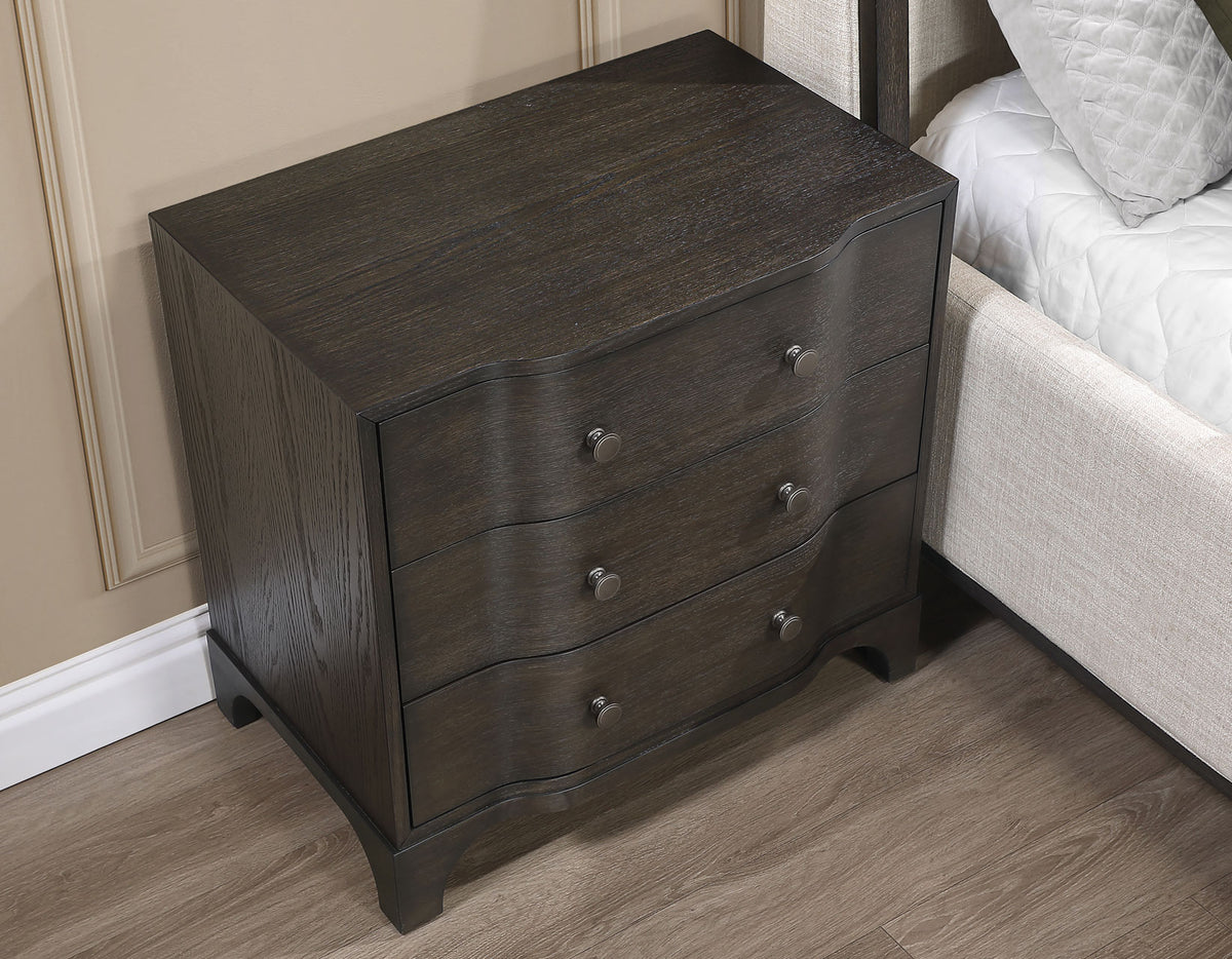 Verona Espresso Nightstand with Integrated USB Power Center