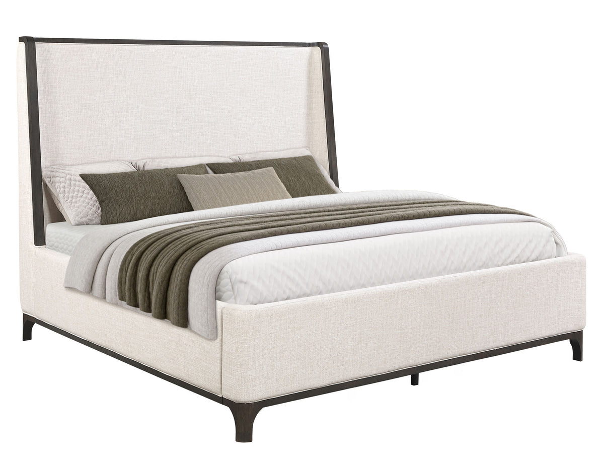 Verona Cream Upholstered King Bed