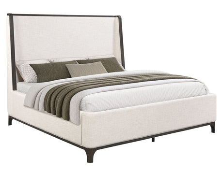Verona Smoky Espresso/Cream Upholstered Modern Bedroom Set from Steve Silver - Luna Furniture