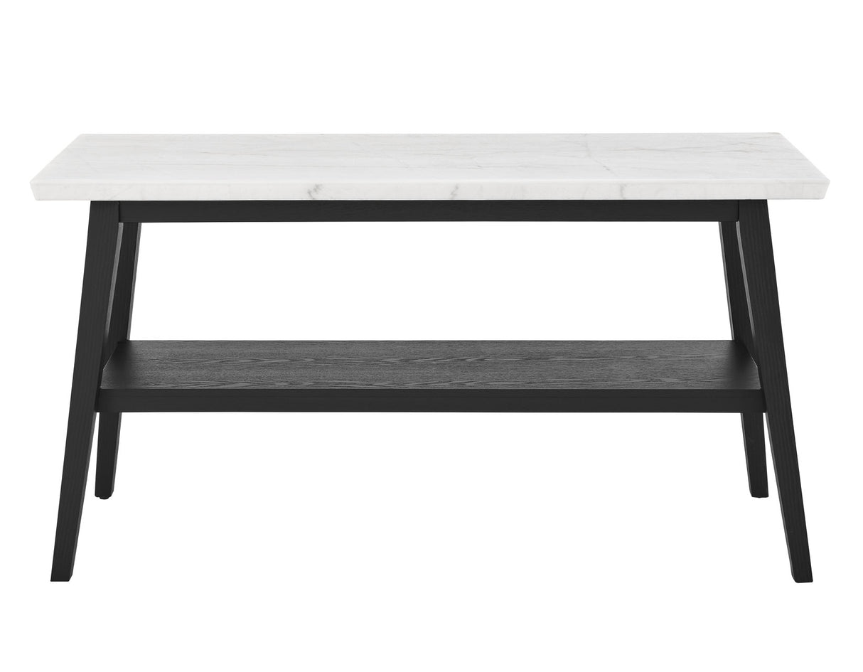 Vida Black/White Marble Top Sofa Table from Steve Silver - Luna Furniture
