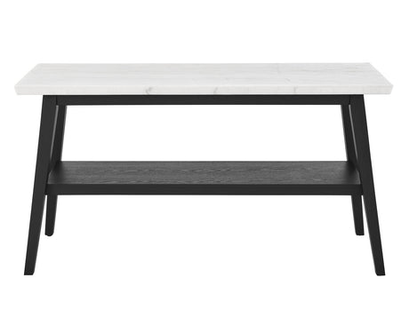 Vida Black/White Marble Top Sofa Table from Steve Silver - Luna Furniture