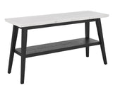 Vida Black/White Marble Top Sofa Table from Steve Silver - Luna Furniture