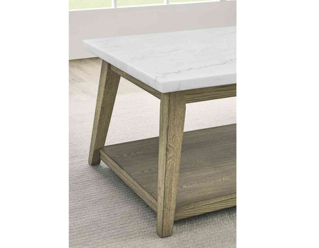 Vida Marble Top Cocktail Table w/Casters from Steve Silver - Luna Furniture