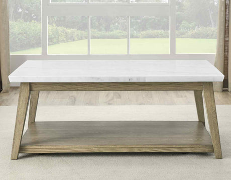 Vida Marble Top Cocktail Table w/Casters from Steve Silver - Luna Furniture