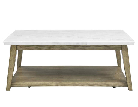 Vida Marble Top Cocktail Table w/Casters from Steve Silver - Luna Furniture
