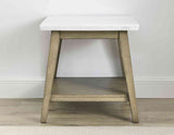 Vida Blonde/White Marble Top End Table from Steve Silver - Luna Furniture