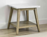 Vida Blonde/White Marble Top End Table from Steve Silver - Luna Furniture