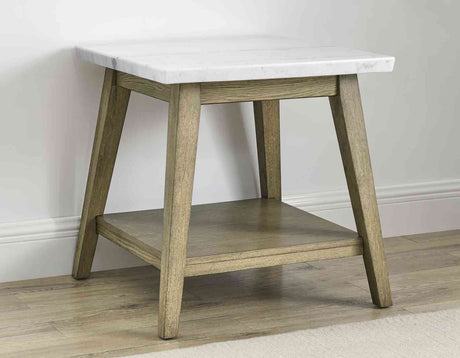 Vida Blonde/White Marble Top End Table from Steve Silver - Luna Furniture
