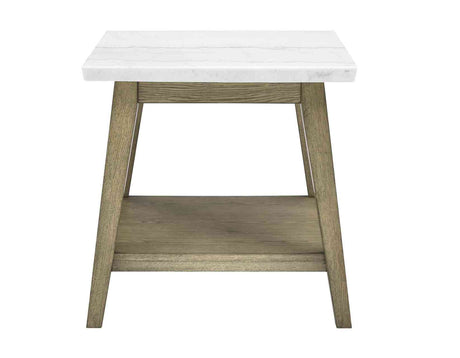 Vida Blonde/White Marble Top End Table from Steve Silver - Luna Furniture