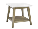Vida Blonde/White Marble Top End Table from Steve Silver - Luna Furniture