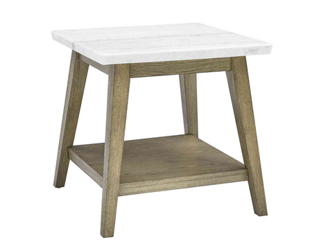Vida Blonde/White Marble Top End Table from Steve Silver - Luna Furniture