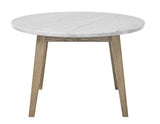 Vida 48″ Round White Marble Dining Table from Steve Silver - Luna Furniture