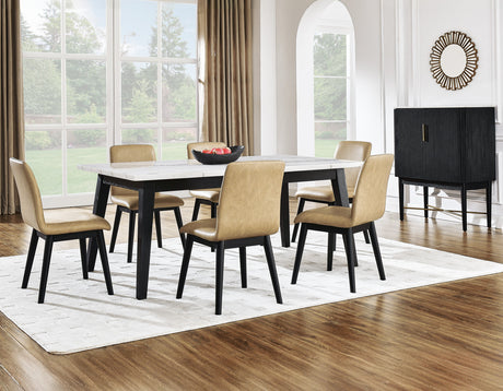 Vida Sand Vegan Leather Side Chair, Sand, Set of 2 from Steve Silver - Luna Furniture