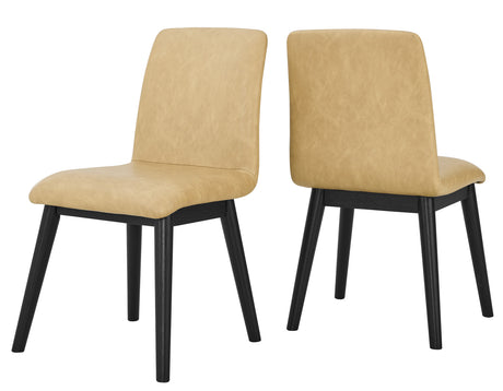 Vida Sand Vegan Leather Side Chair, Sand, Set of 2 from Steve Silver - Luna Furniture