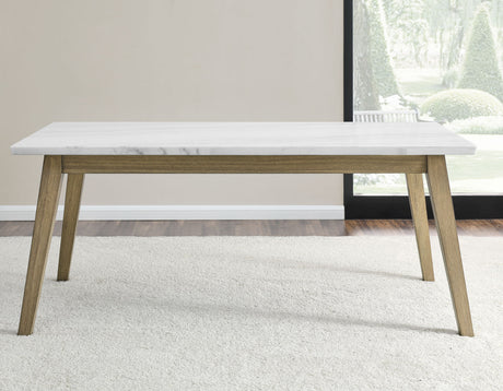 Vida 72″ White Marble Top Dining Table from Steve Silver - Luna Furniture