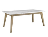 Vida 72″ White Marble Top Dining Table from Steve Silver - Luna Furniture