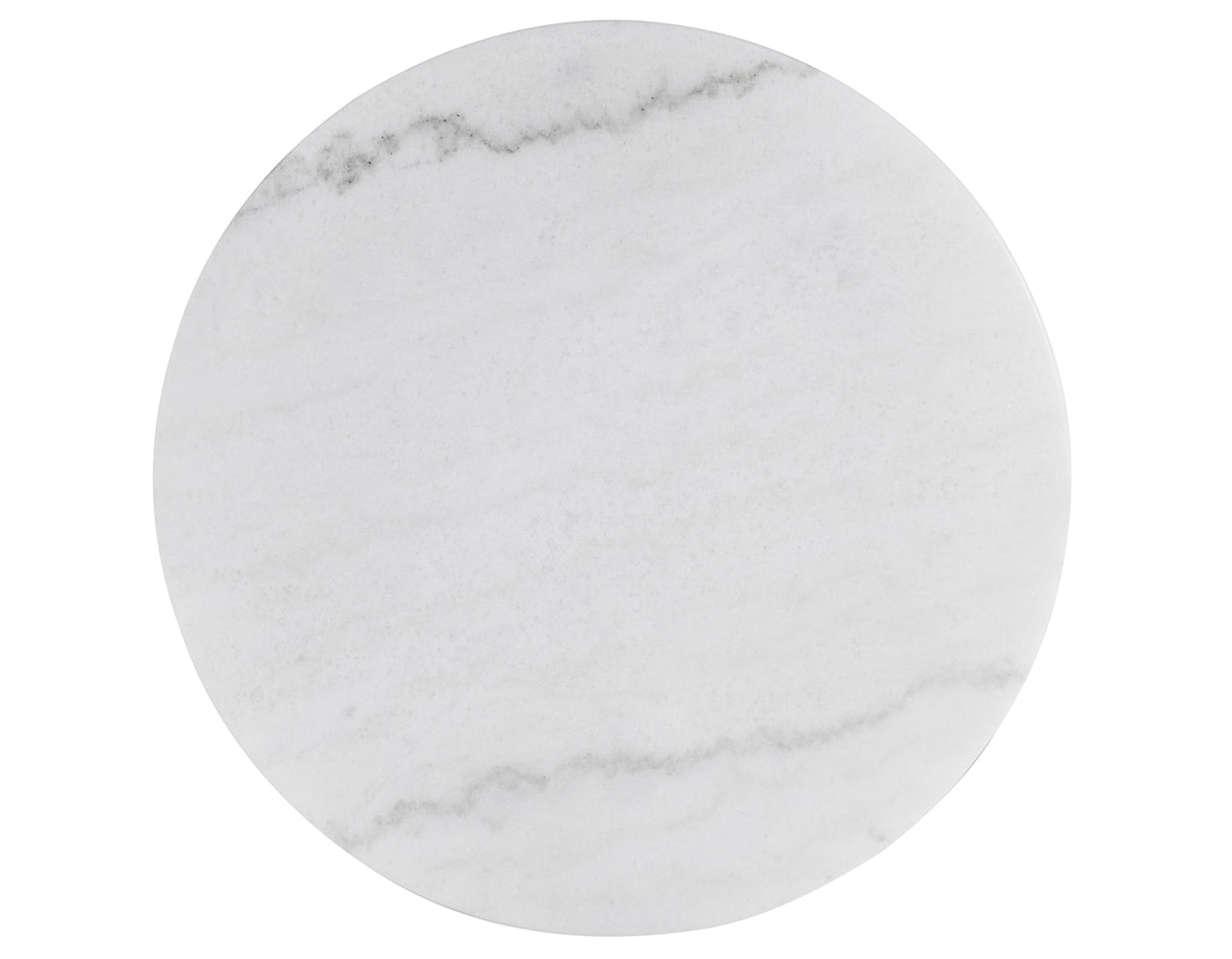 Vida, Round 36″ Cocktail Table, White Marble Top, Castered from Steve Silver - Luna Furniture