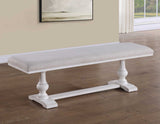 Warren White 60″ Upholstered Dining Bench